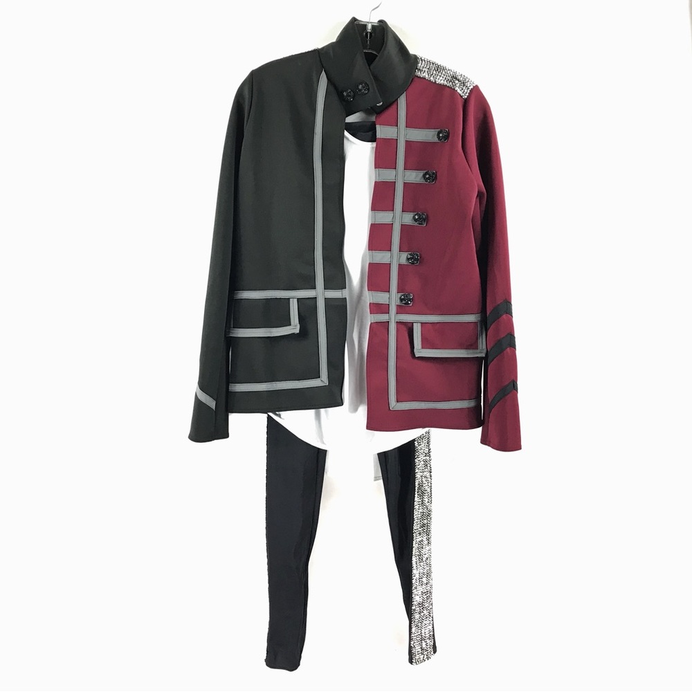 Weissman’s Performance 3-piece costume in burgundy/black/white